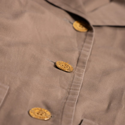 Archival Boutiques Givenchy Cotton Safari Trench Dress — 1980s Made in France NOS S