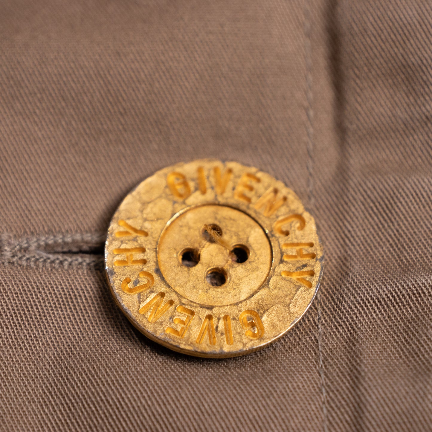 Archival Boutiques Givenchy Cotton Safari Trench Dress — 1980s Made in France NOS S