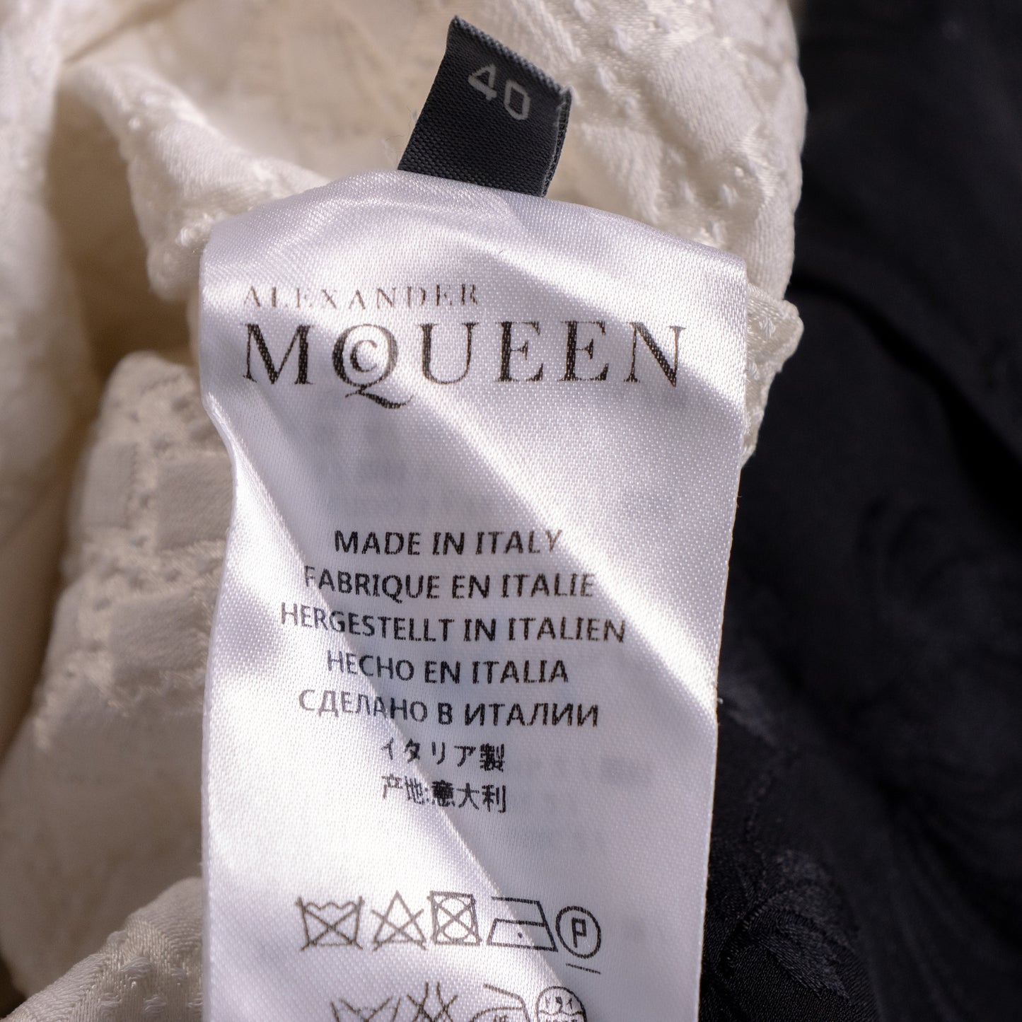 Archival Alexander McQueen Silk Piqué Runway Dress — FW 2014 Sarah Burton NOS S