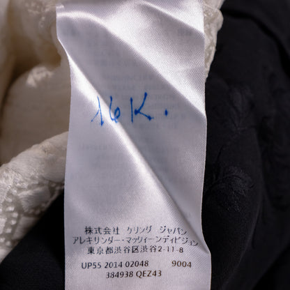 Archival Alexander McQueen Silk Piqué Runway Dress — FW 2014 Sarah Burton NOS S