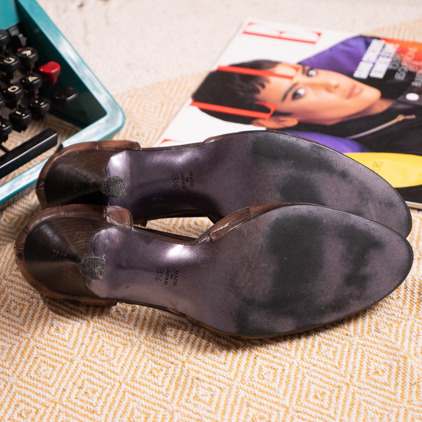 Archival Anna Sui Mainline Croc-Embossed Leather T-Strap Pumps – c. 1990s Made in Japan / Size EU 37.5 - 38