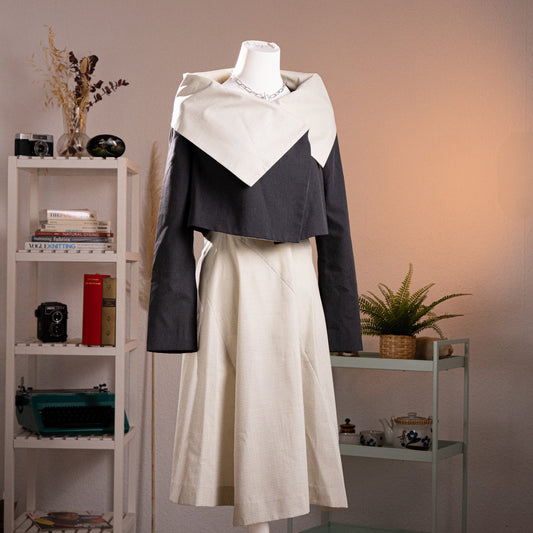 Archival Vivienne Westwood Red Label "Yin Yang" Asymmetric Wool Skirt Suit Set - NOS / Size S (IT 42)