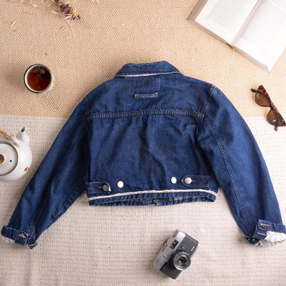 Matador Style Archival Jean Paul Gaultier Chaquetilla Jacket 90s Haute Jeanerie Cropped Bolero Denim Red Patches Italy S M