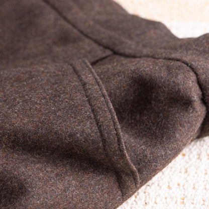 Archival Hermès Wool Pencil Skirt Marron Fonce Espresso Brown Pre-Margiela Era 80s 90s Made in France Quiet Luxury Fits Small 36