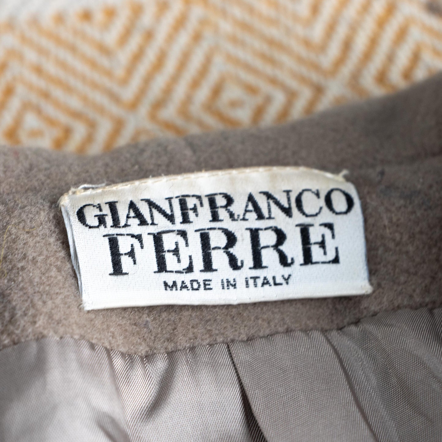 Archive Gianfranco Ferre Mainline Wool Coat Architectural Cocoon Shawl Collar 90s Runway Old Money Quiet Luxury Made in Italy Oversized