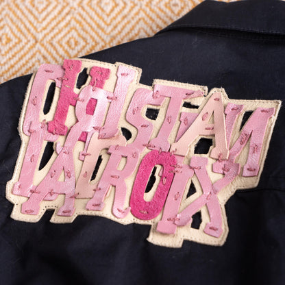 PRISTINE DEADSTOCK Christian Lacroix Archival Embroidered Cotton Set Utility Jacket Cropped Pants Early 2000s Museum Quality S M