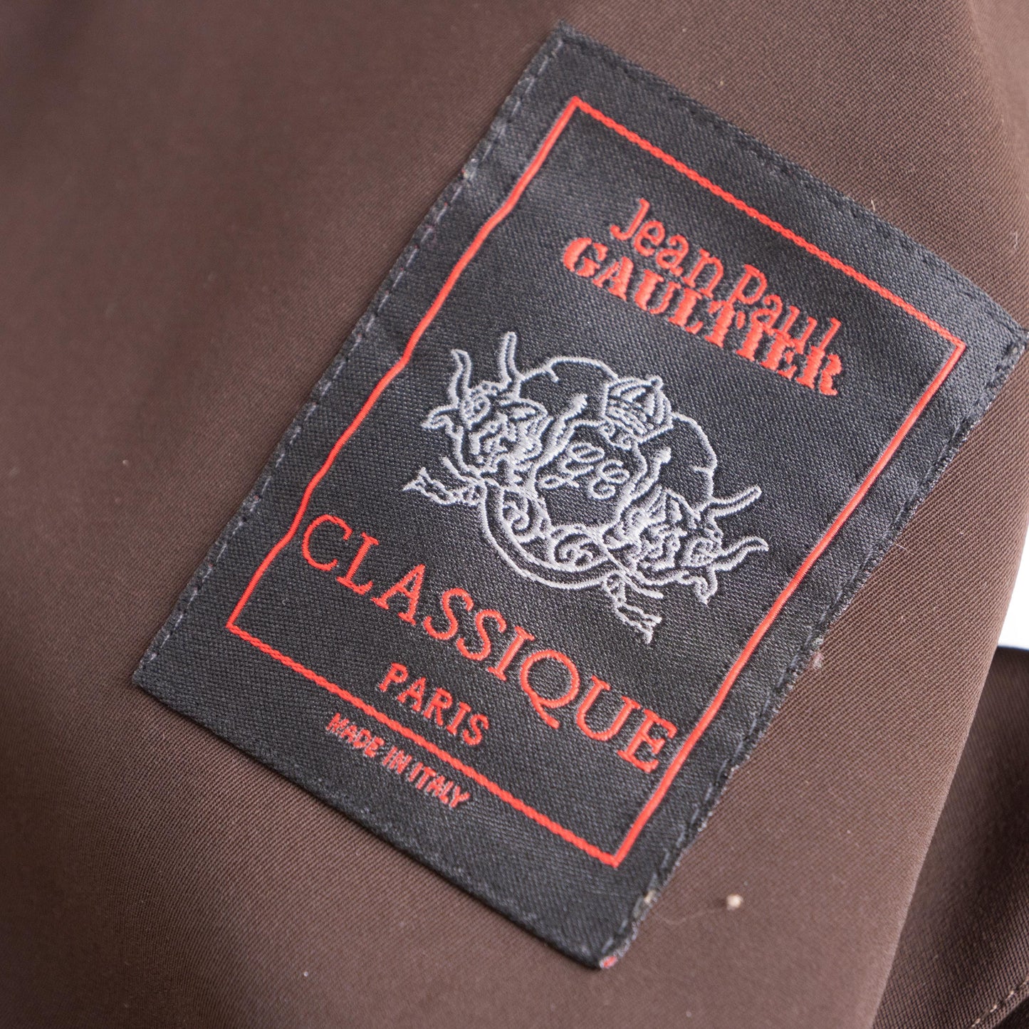 Archival 90s Jean Paul Gaultier Classique Safari Jacket | Aeffe Era Gathered Pockets | Utility Parachute Blazer Espresso Brown S M
