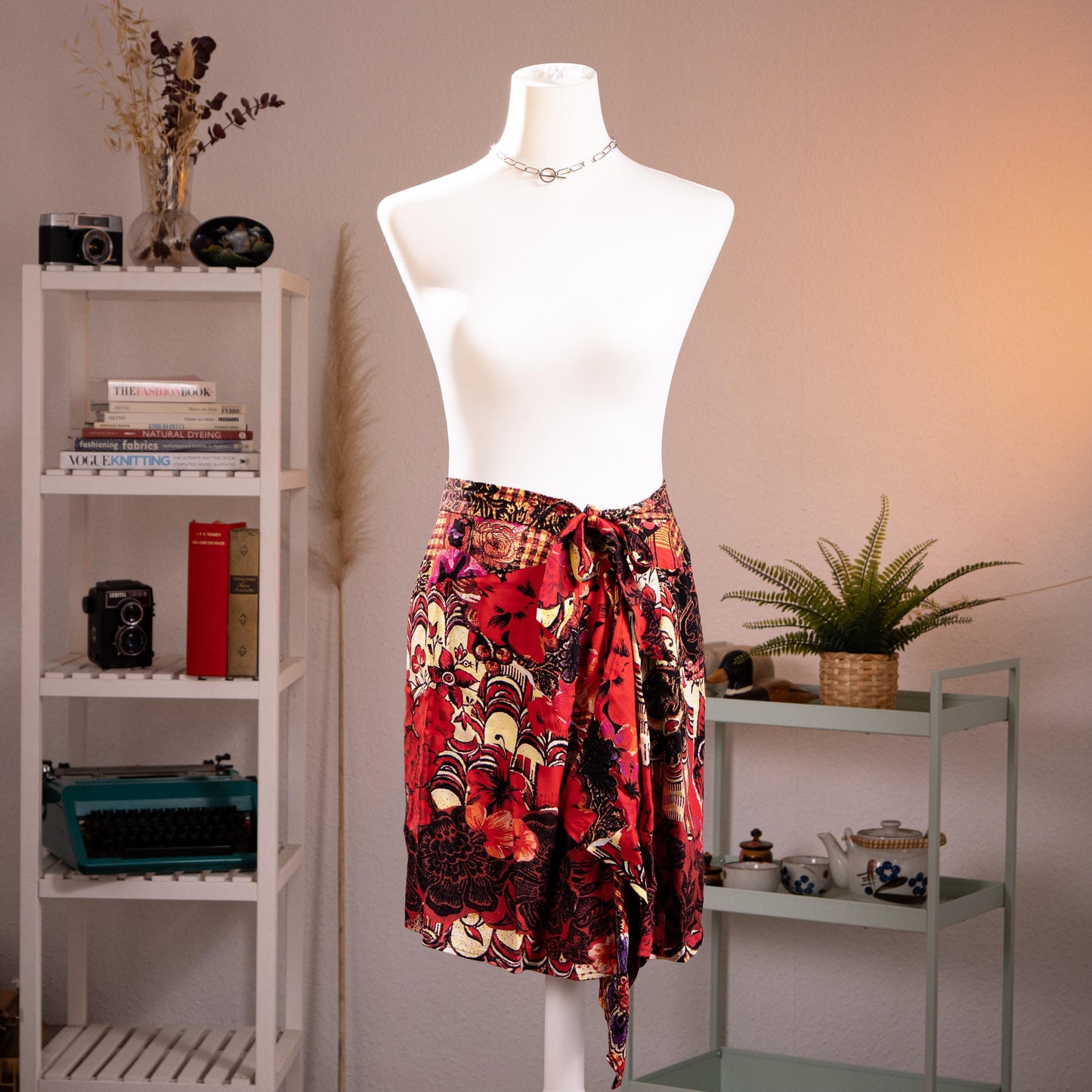 Archival Christian Lacroix FW96 Wrap Skirt Deadstock Floral Asymmetric Vintage 90s S M