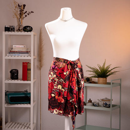 Archival Christian Lacroix FW96 Wrap Skirt Deadstock Floral Asymmetric Vintage 90s S M