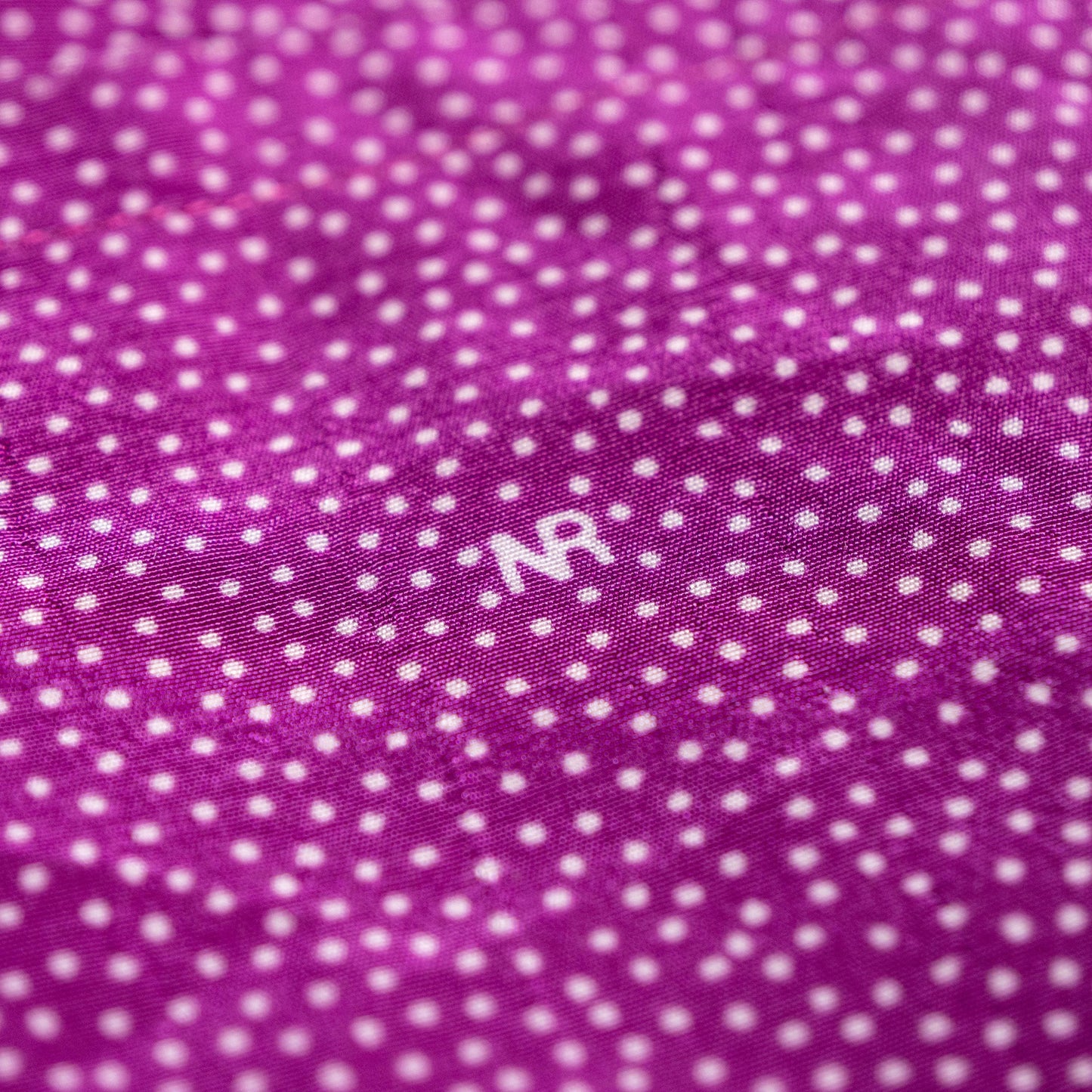Archival Nina Ricci Reversible Front-to-Back Blouse 90s Magenta Micro Dot Two Way Wear Oversized Tunic Size M L IT 50